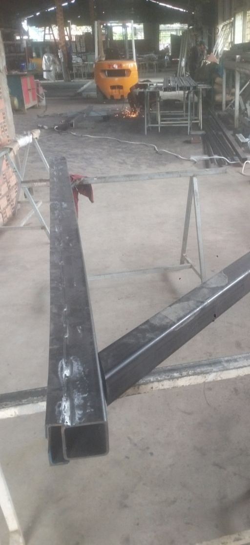 Welded joint detail on the rig frame